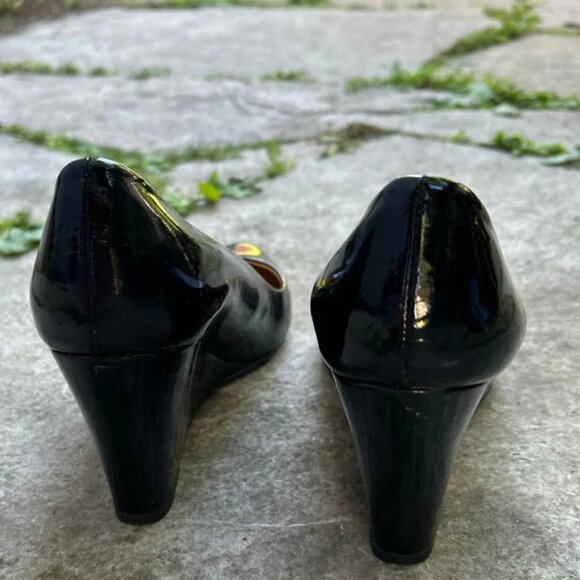 J. Crew Sylvia Patent Leather Wedges - Picture 5 of 13
